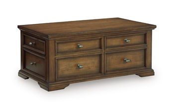 Channley - Lift Top Cocktail Table - Brown - Dark Brown / Cocktail Tables