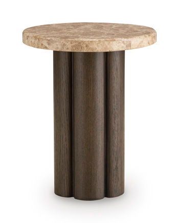 Darimore - Chair Side End Table - Burnished Brown