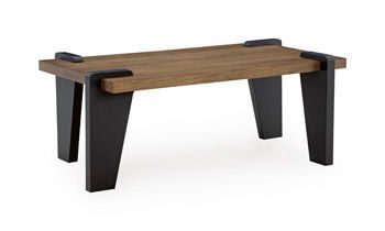 Weathermore - Rectangular Cocktail Table - Brown / Black - Black / Cocktail Tables