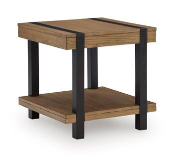 Jorannti - Square End Table - Medium Brown - Light Brown / End Tables