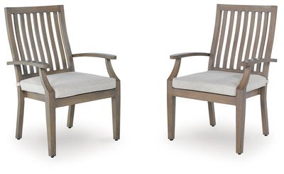 Rainier Ranch - Arm Chair With Cushion (Set of 2) - Brown / Beige