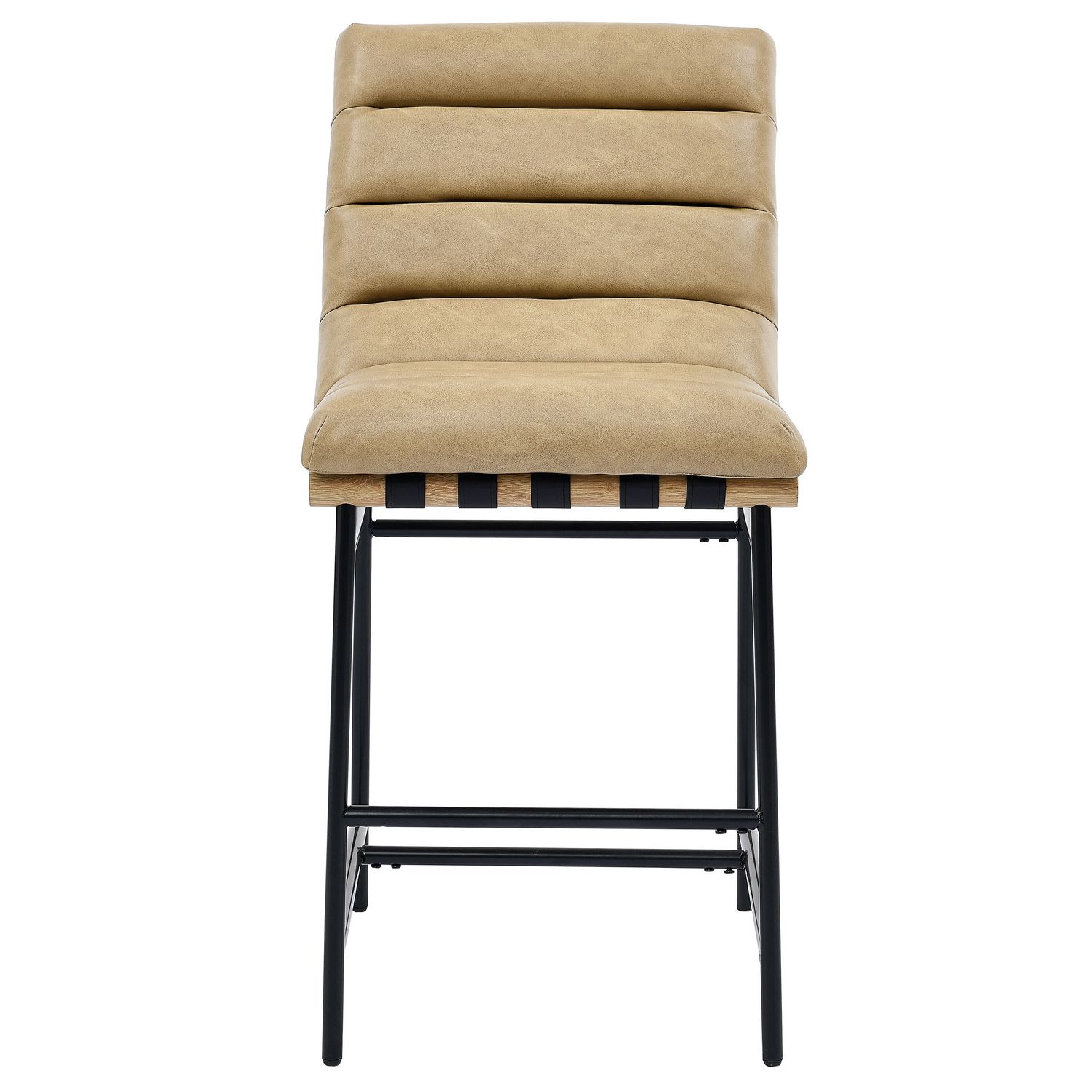Nicco - PU Counter Chair (Set of 2) - Sand - Light Brown
