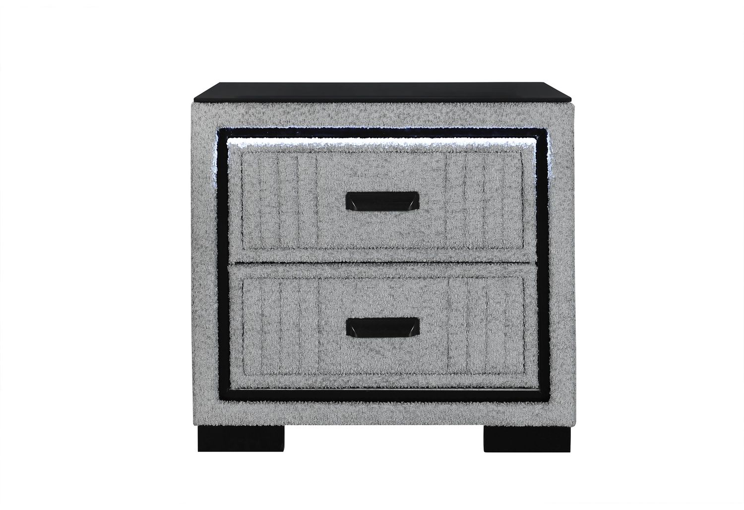 Isabella - Nightstand With LED - Gray