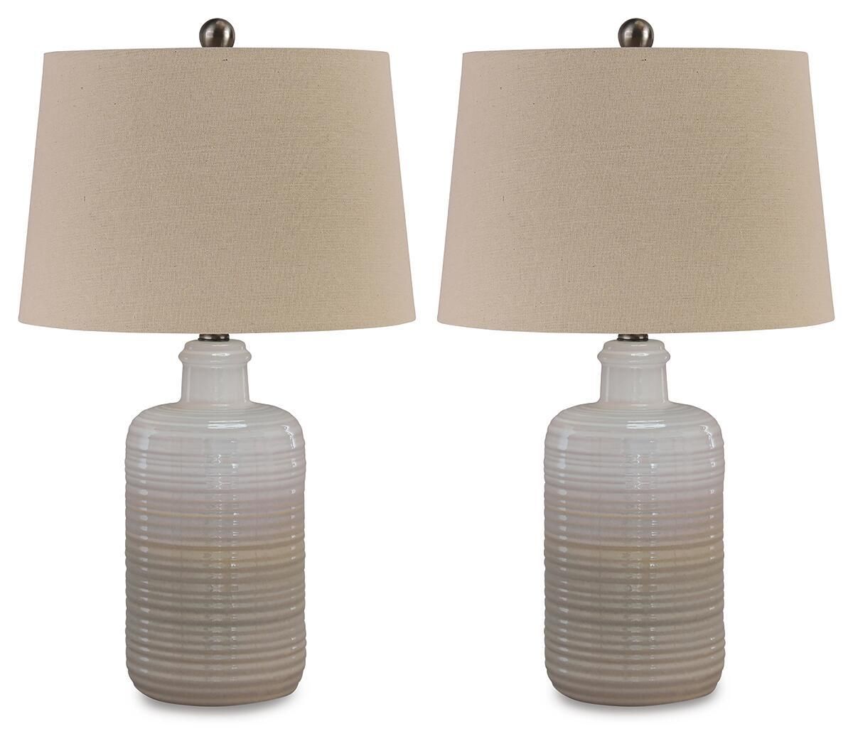 Marnina - Ceramic Table Lamp (Set of 2) - Taupe