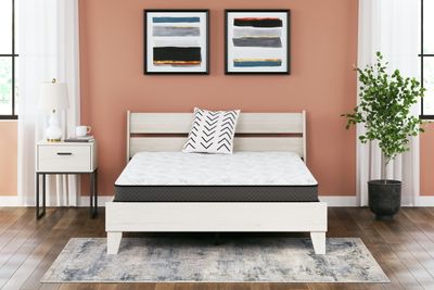 8 Inch Bonnell Hybrid - California King Mattress - White - White / California King