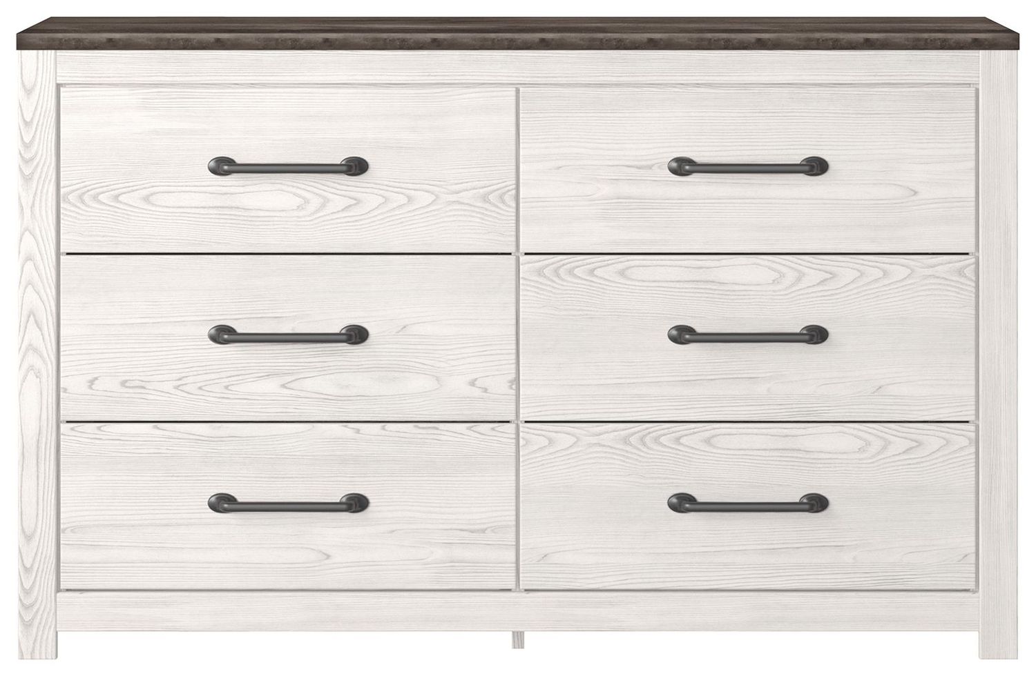 Gerridan - Six Drawer Dresser - White / Gray - White / Dressers