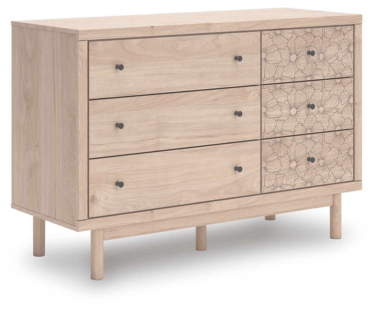 Arloster - Six Drawer Dresser - Tan - Beige / Dressers