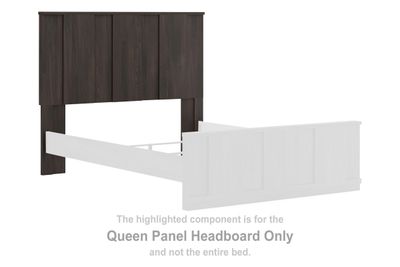 Shaehartin - Queen Panel Headboard - Dark Brown - Dark Brown / Queen