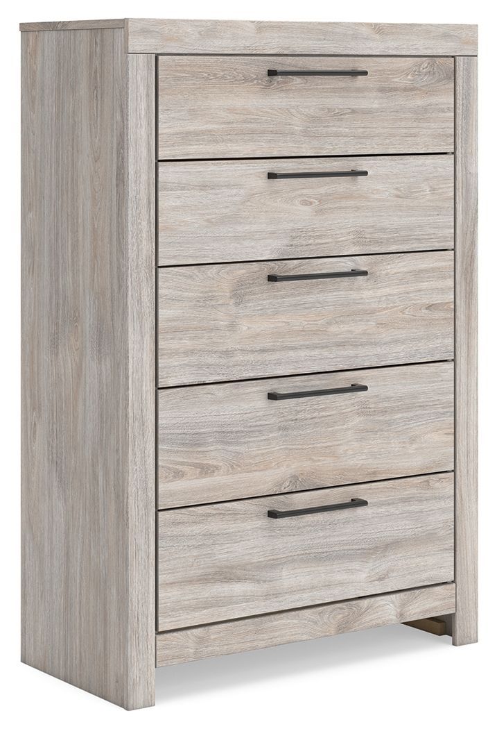 Broachmyn - Five Drawer Chest - Gray - Gray