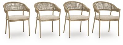 Orchard Beach - Arm Chair With Cushion (Set of 4) - Beige