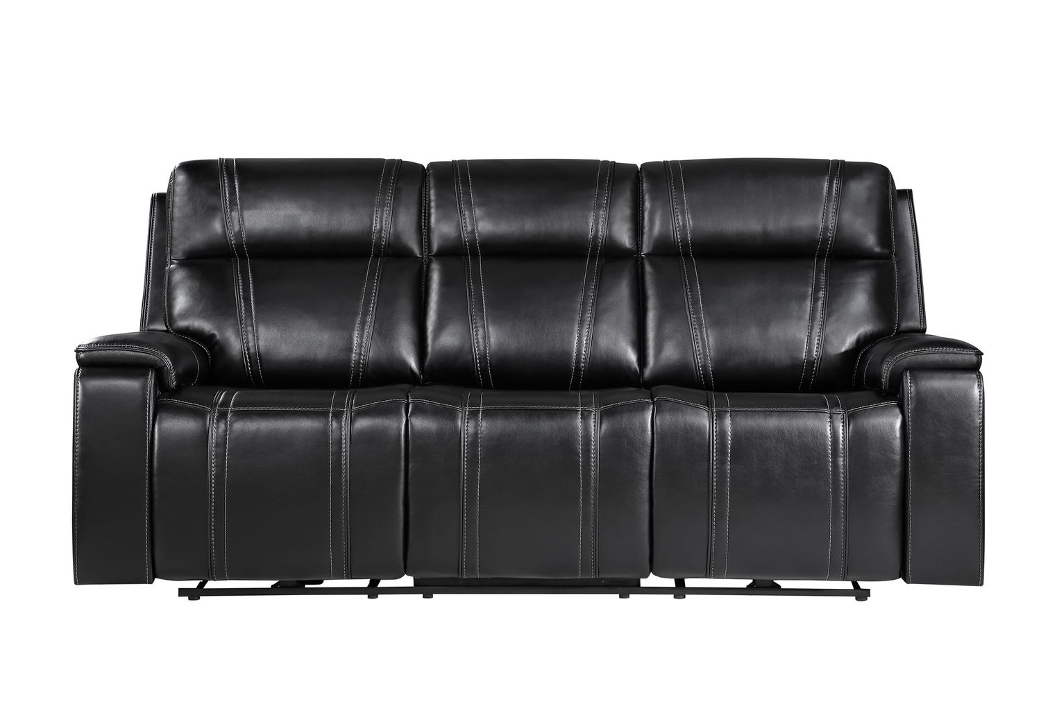 U8880 - Power Reclining Sofa With Armrest Cupholder, DDT With Watch Charger - Black