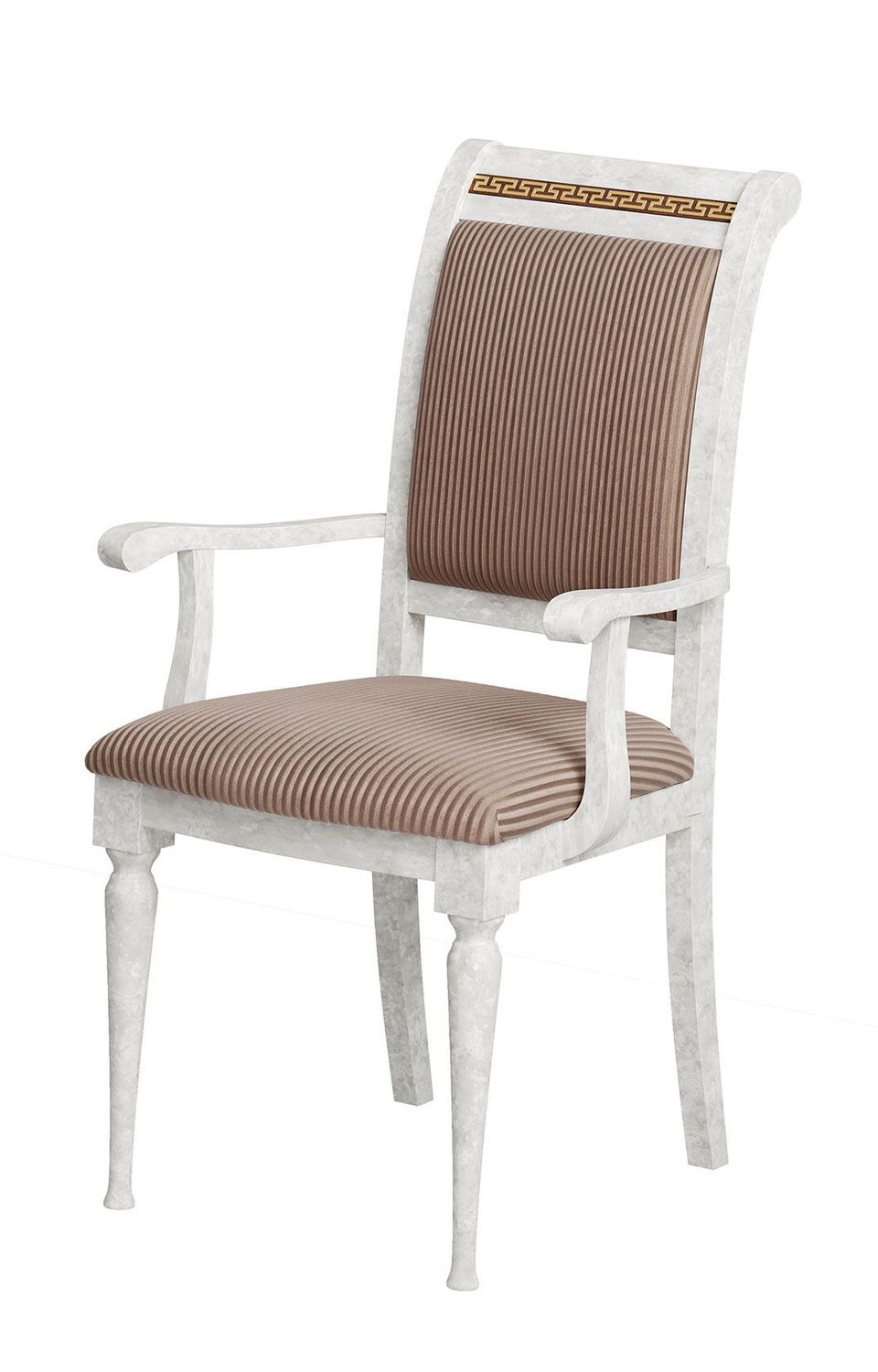 Romantica - Fabric Armchair - Light Beige / Light Brown - Beige / Arm Chairs
