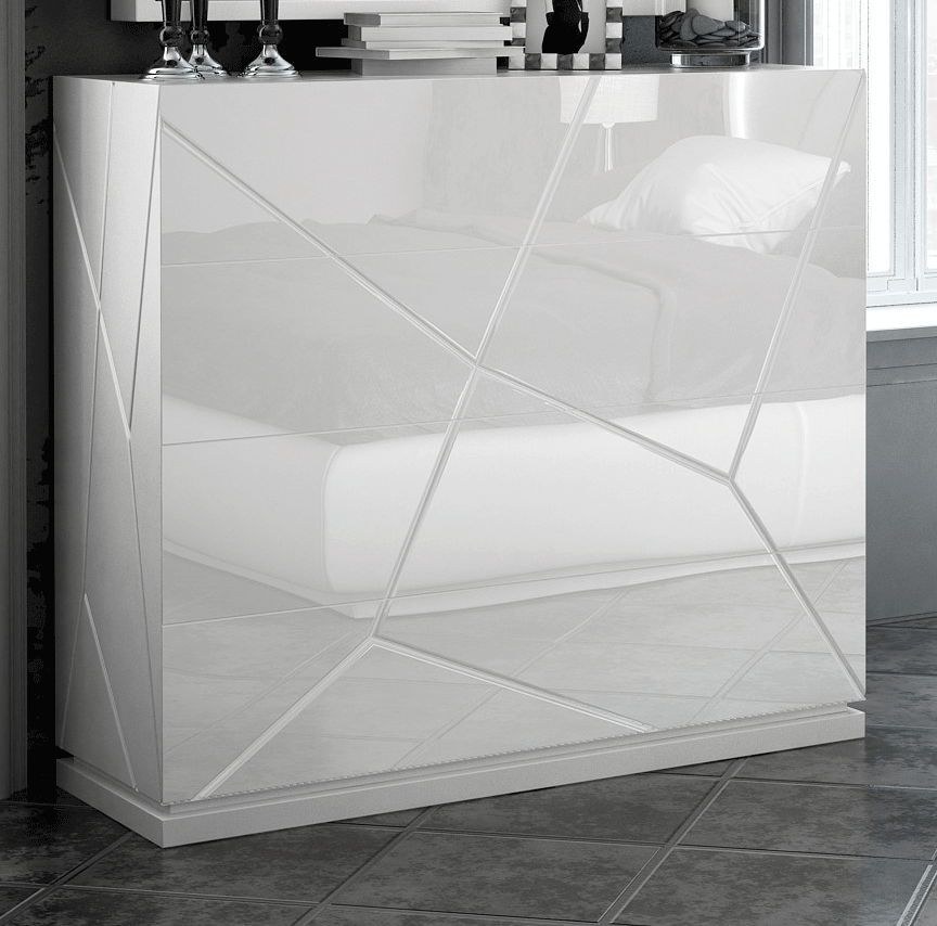 Kiu - Single Dresser - White - White / 4 Drawers