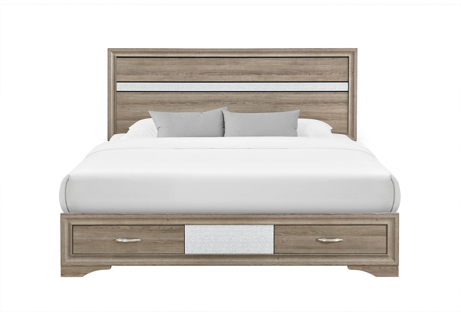 Seville - Queen Bed - Brown / Natural