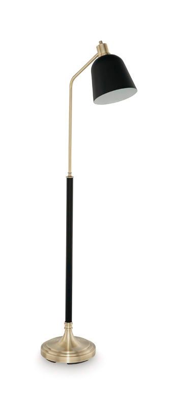 Clairwell - Metal Floor Lamp - Black / Gold Finish - Black / Floor Lamps