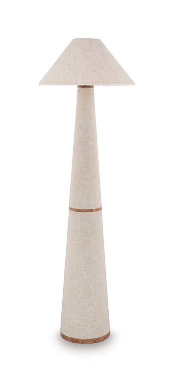 Dellridge - Metal Floor Lamp - Light Beige - Beige / Floor Lamps