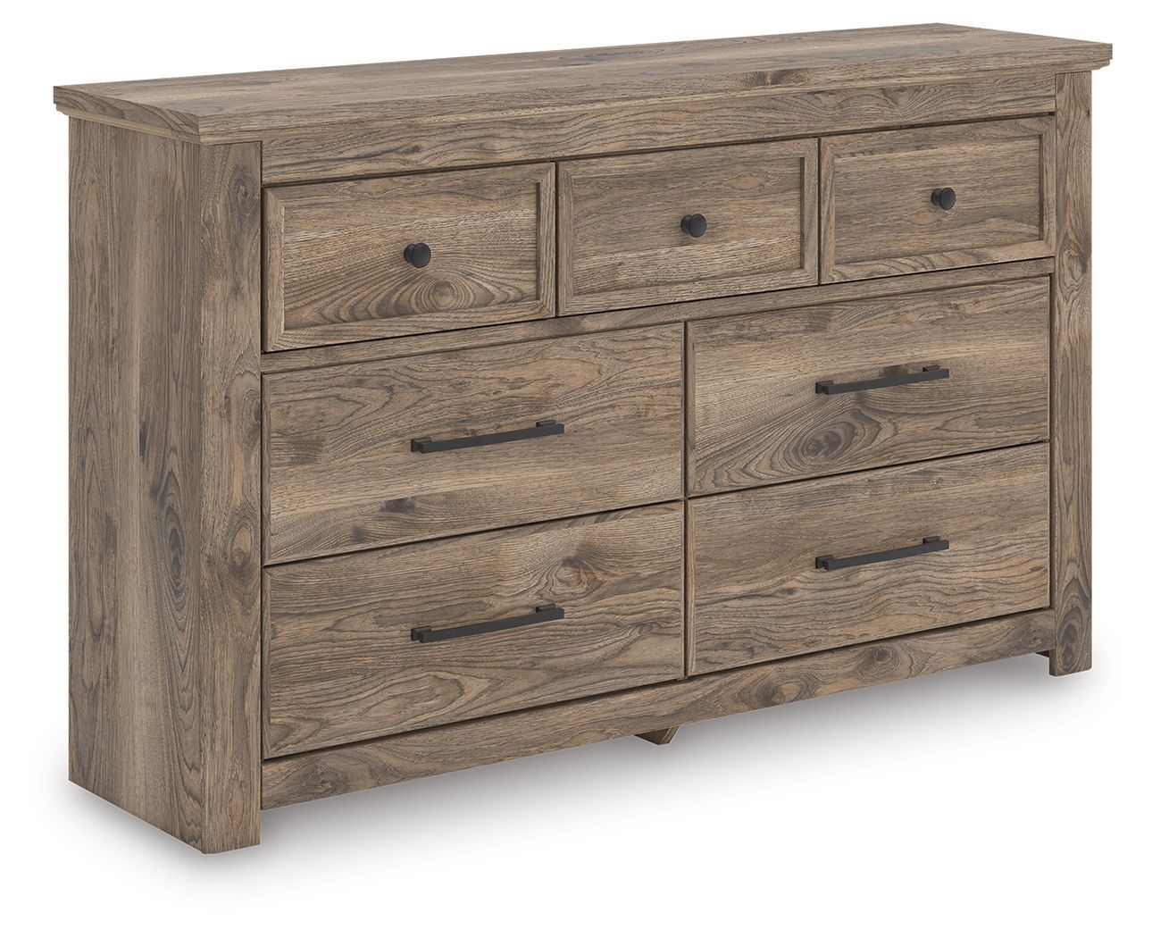 Rusticott - Seven Drawer Dresser - Brown - Light Brown / Dressers