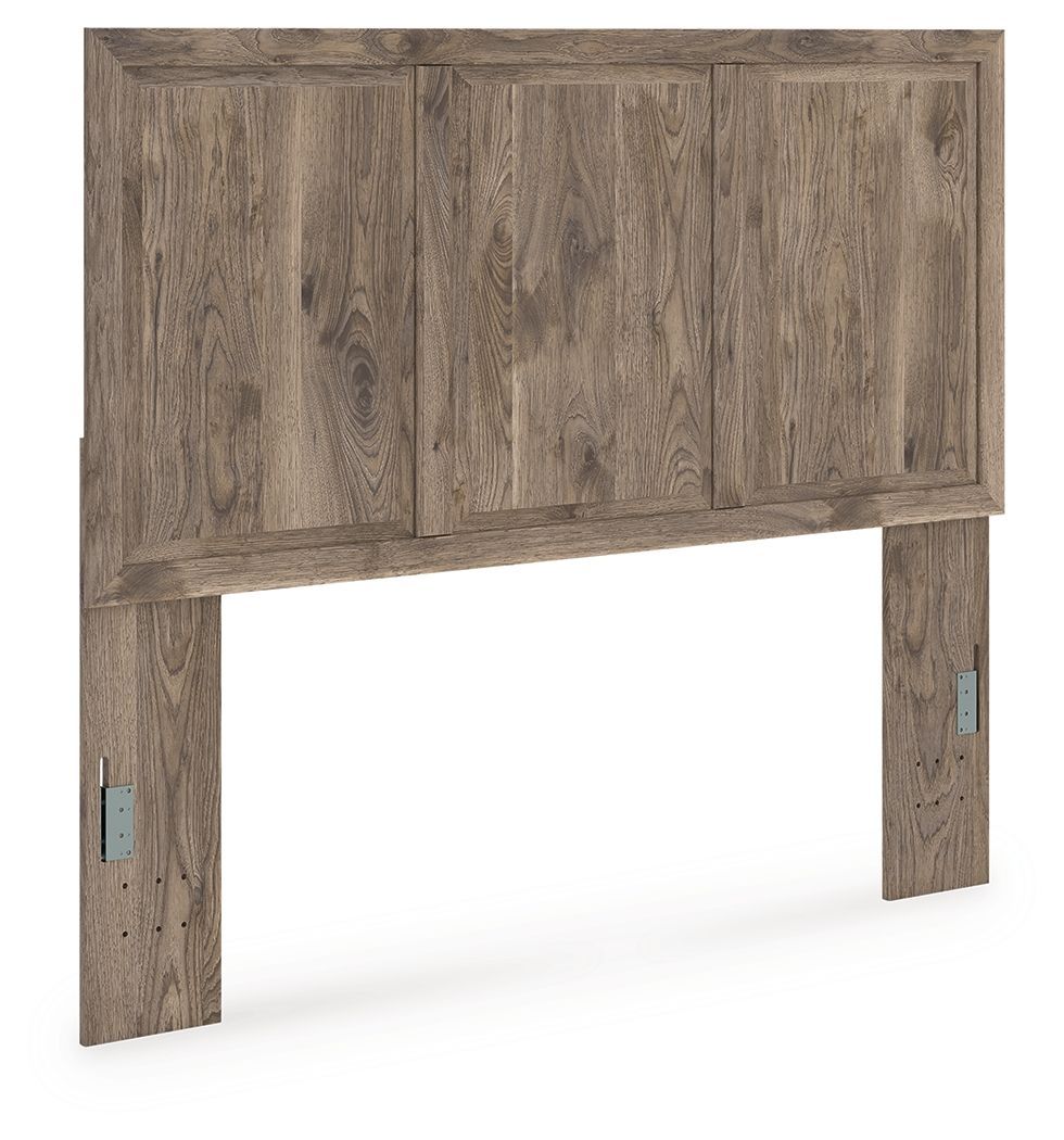 Rusticott - Queen Panel Headboard - Brown - Light Brown / Queen