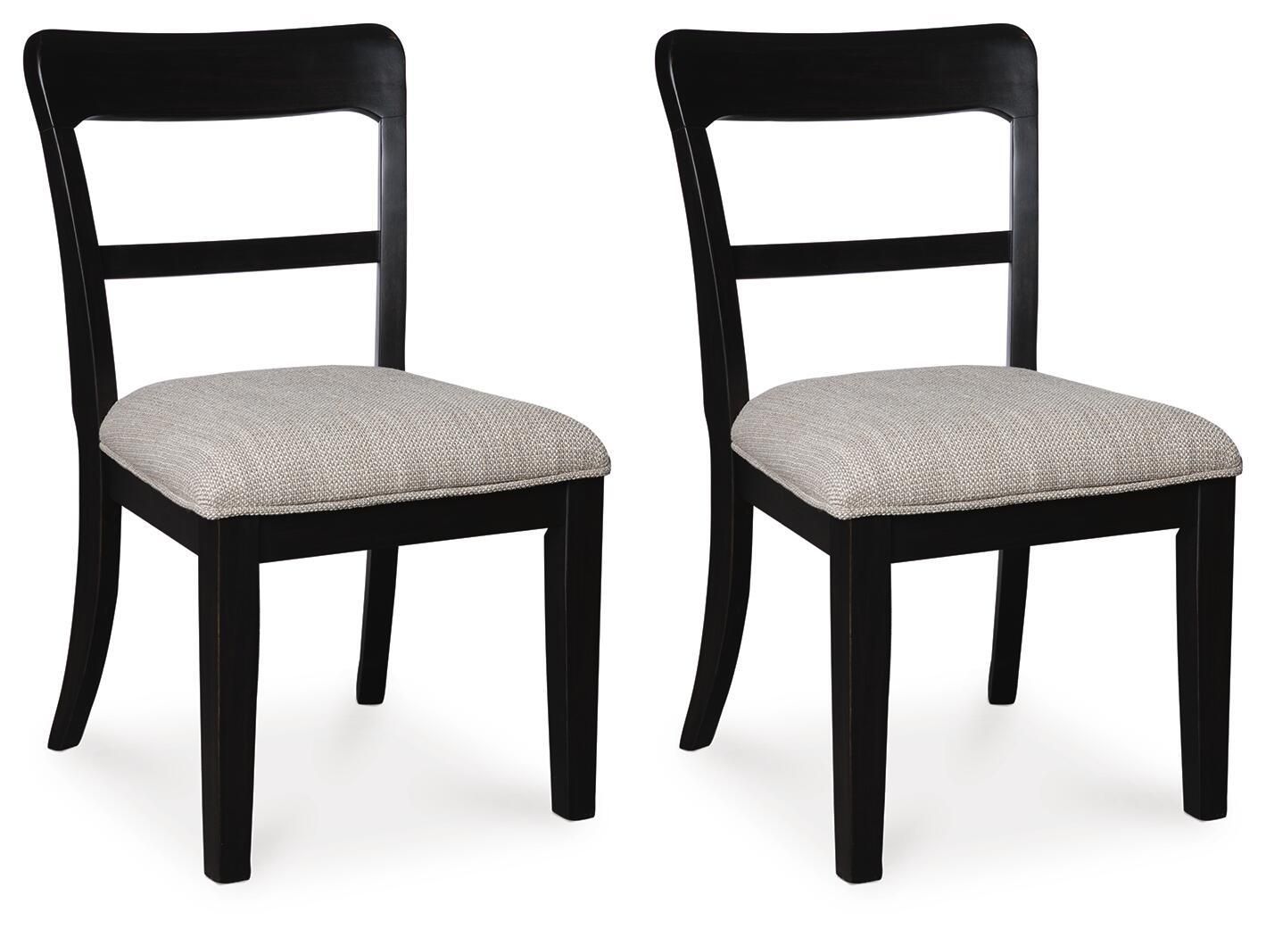 Greddinton - Upholstered Dining Side Chair (Set of 2) - Black - Black