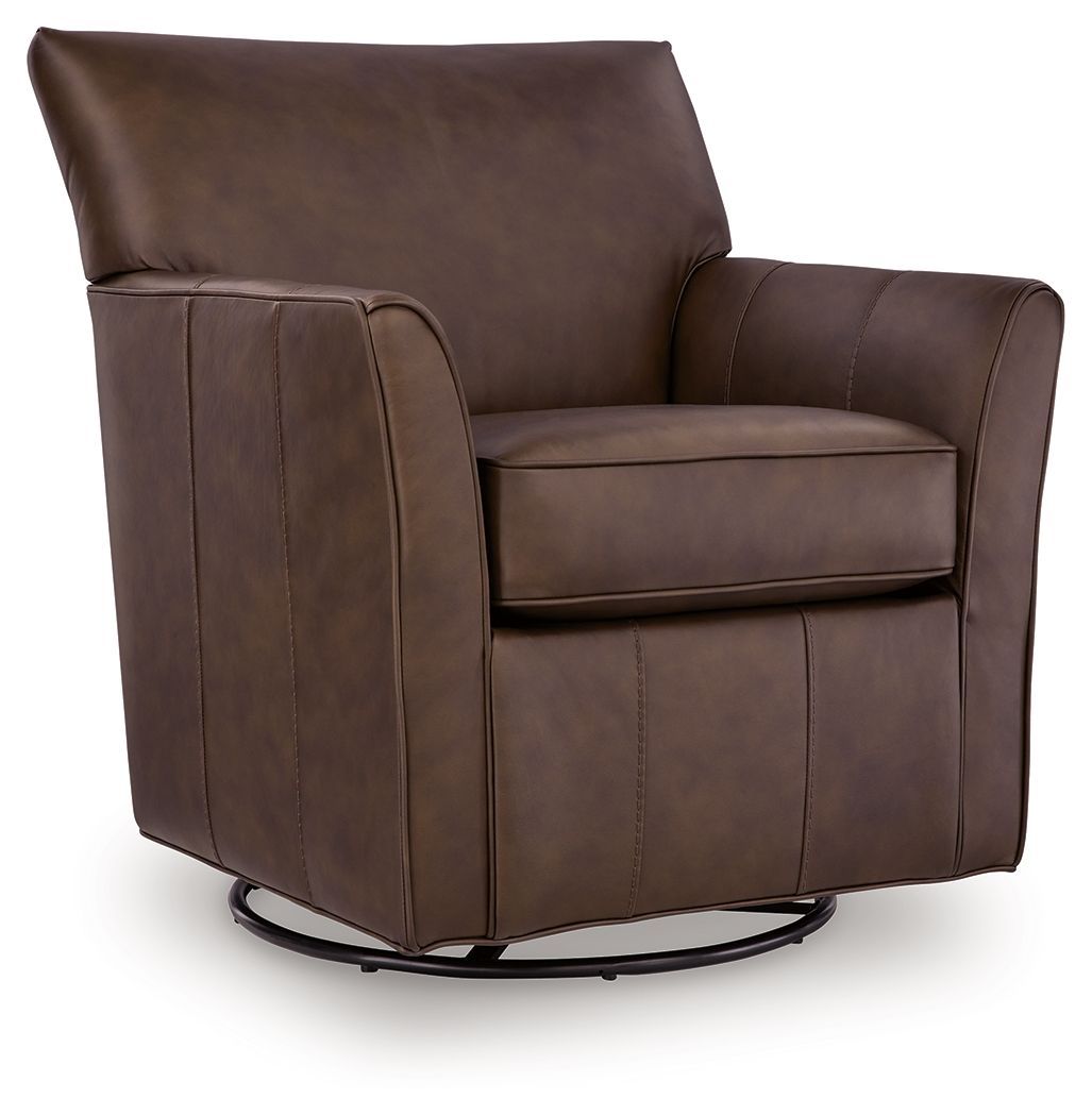 Braydunn - Swivel Glider Accent Chair - Espresso Brown - Dark Brown