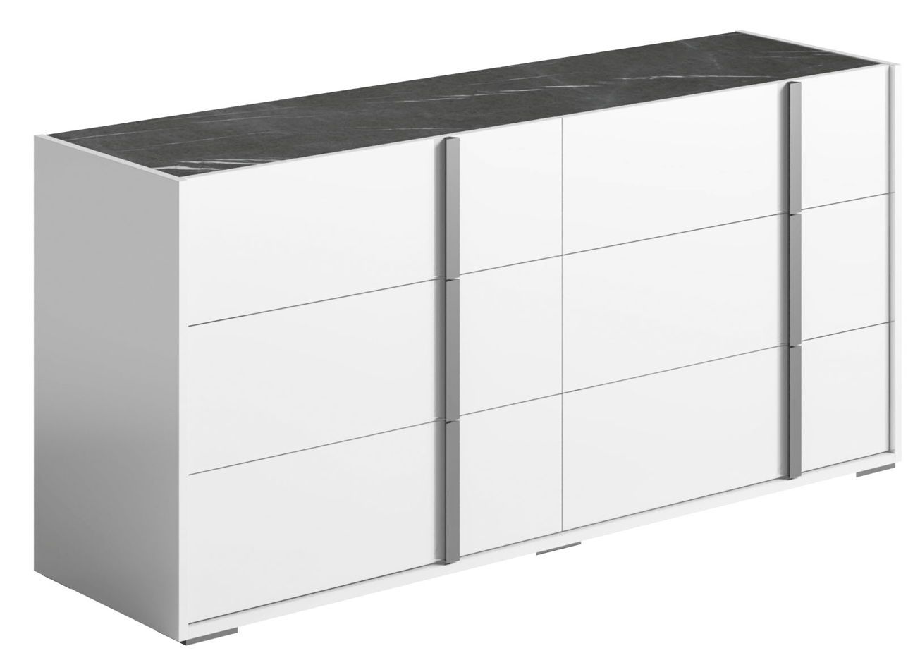 Bianca - Marble Double Dresser - White