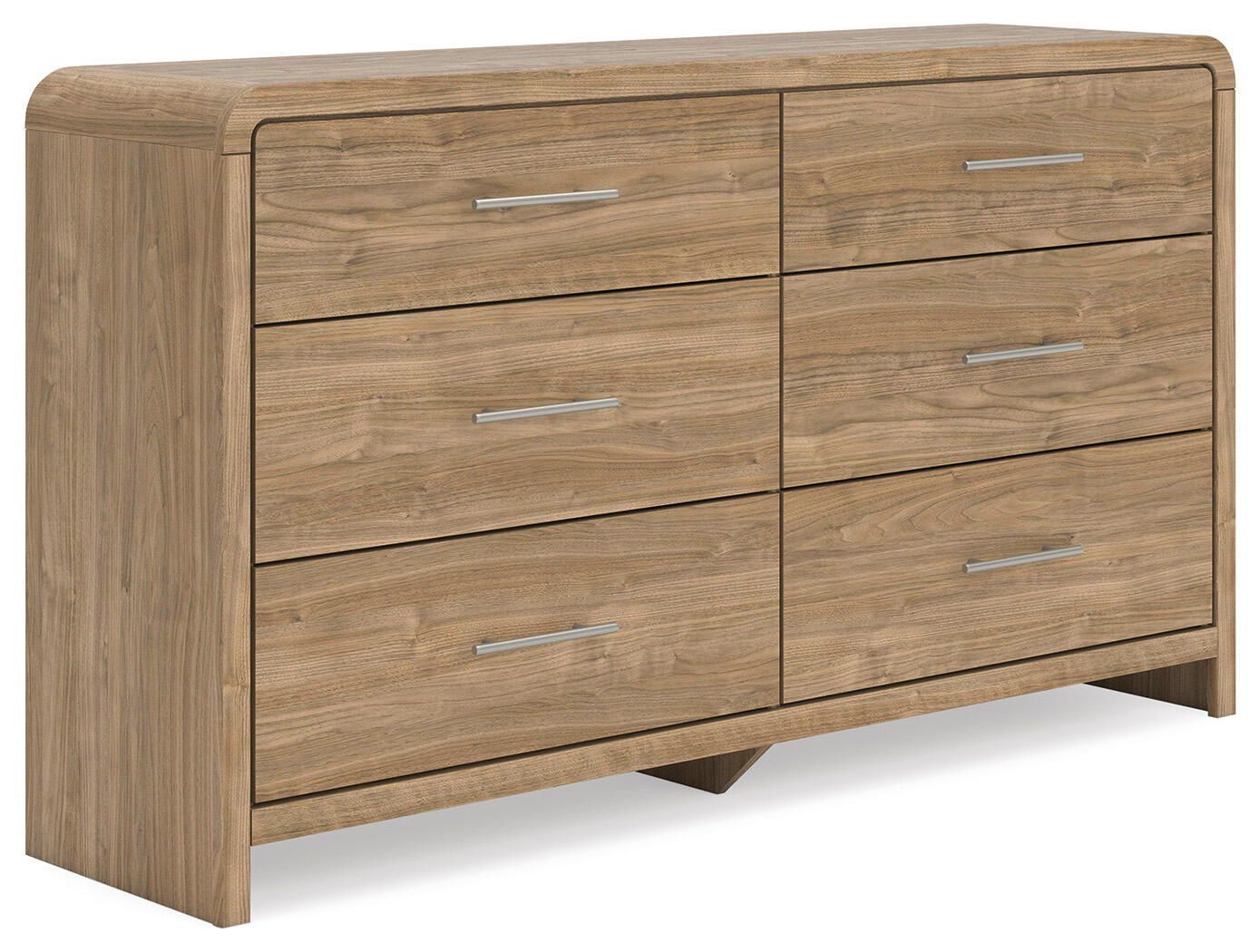 Gramburg - Six Drawer Dresser - Warm Natural Brown - Light Brown / Dressers