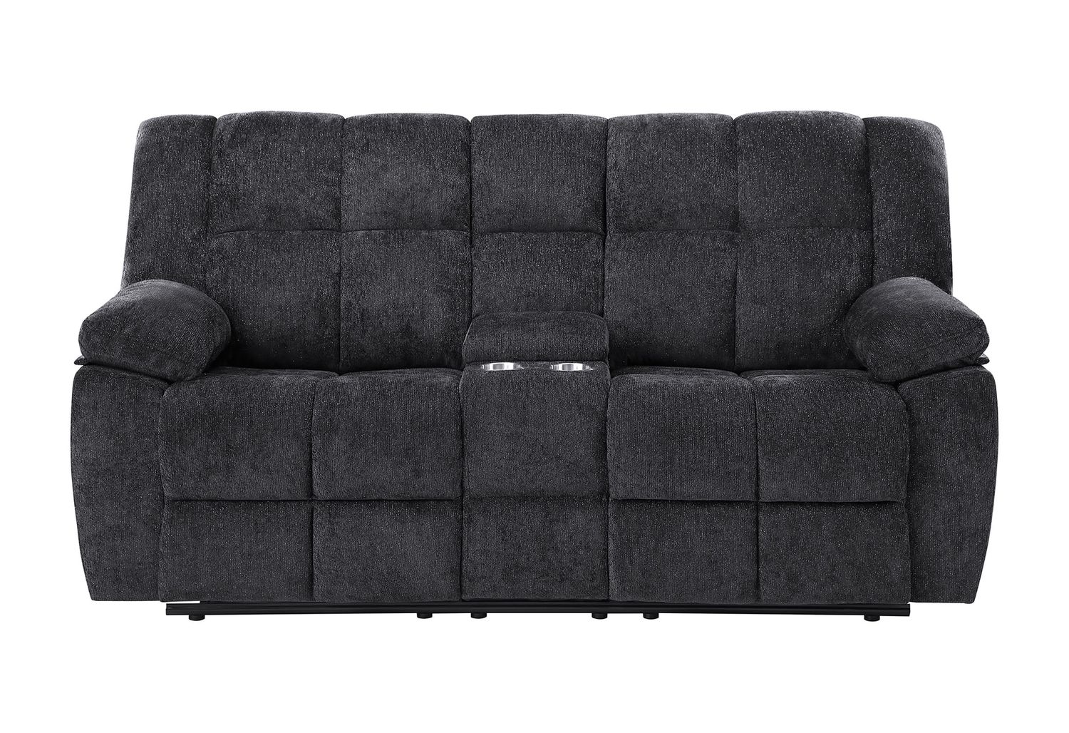 U6000 - Console Reclining Loveseat - Black