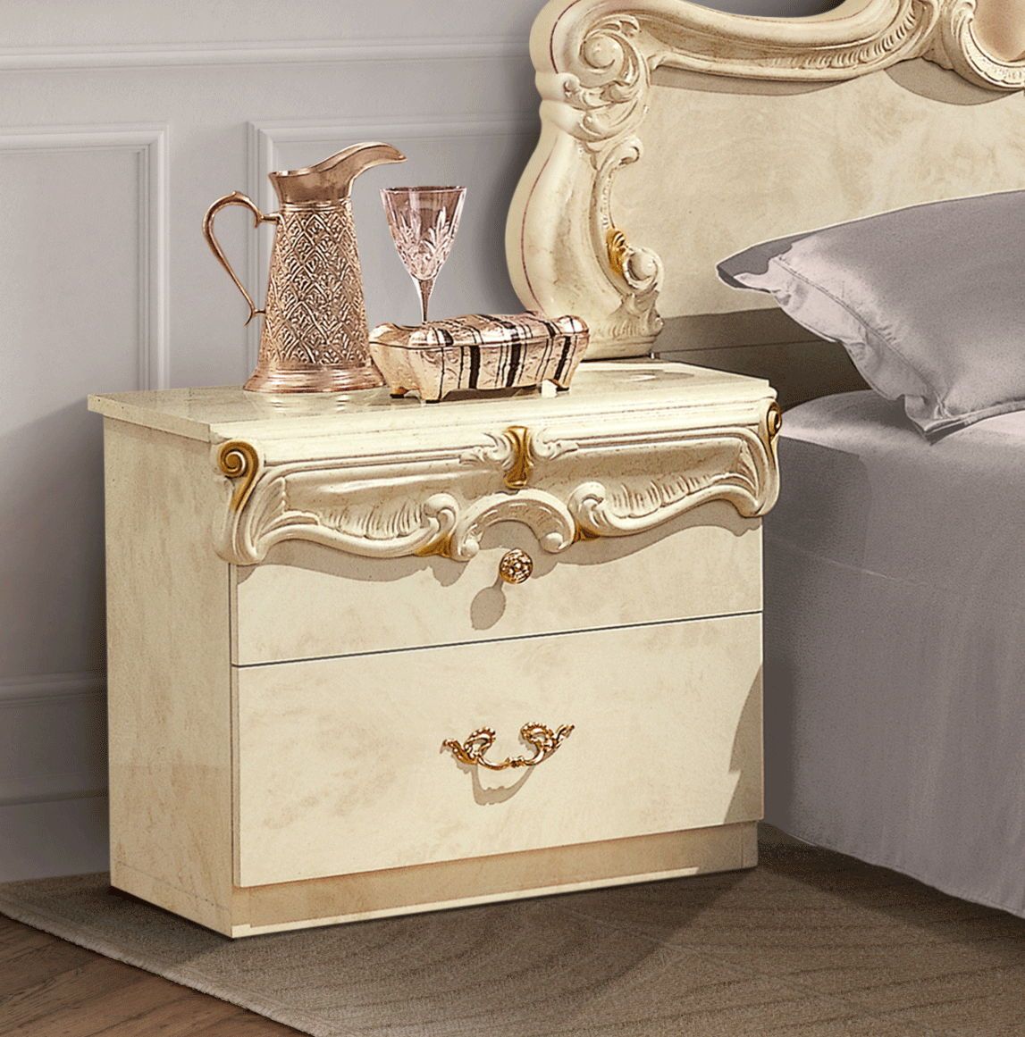 Barocco - Nightstand - Ivory