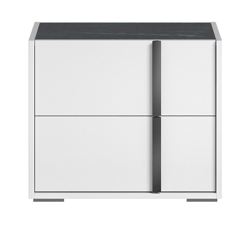 Bianca - Marble Nightstand - White