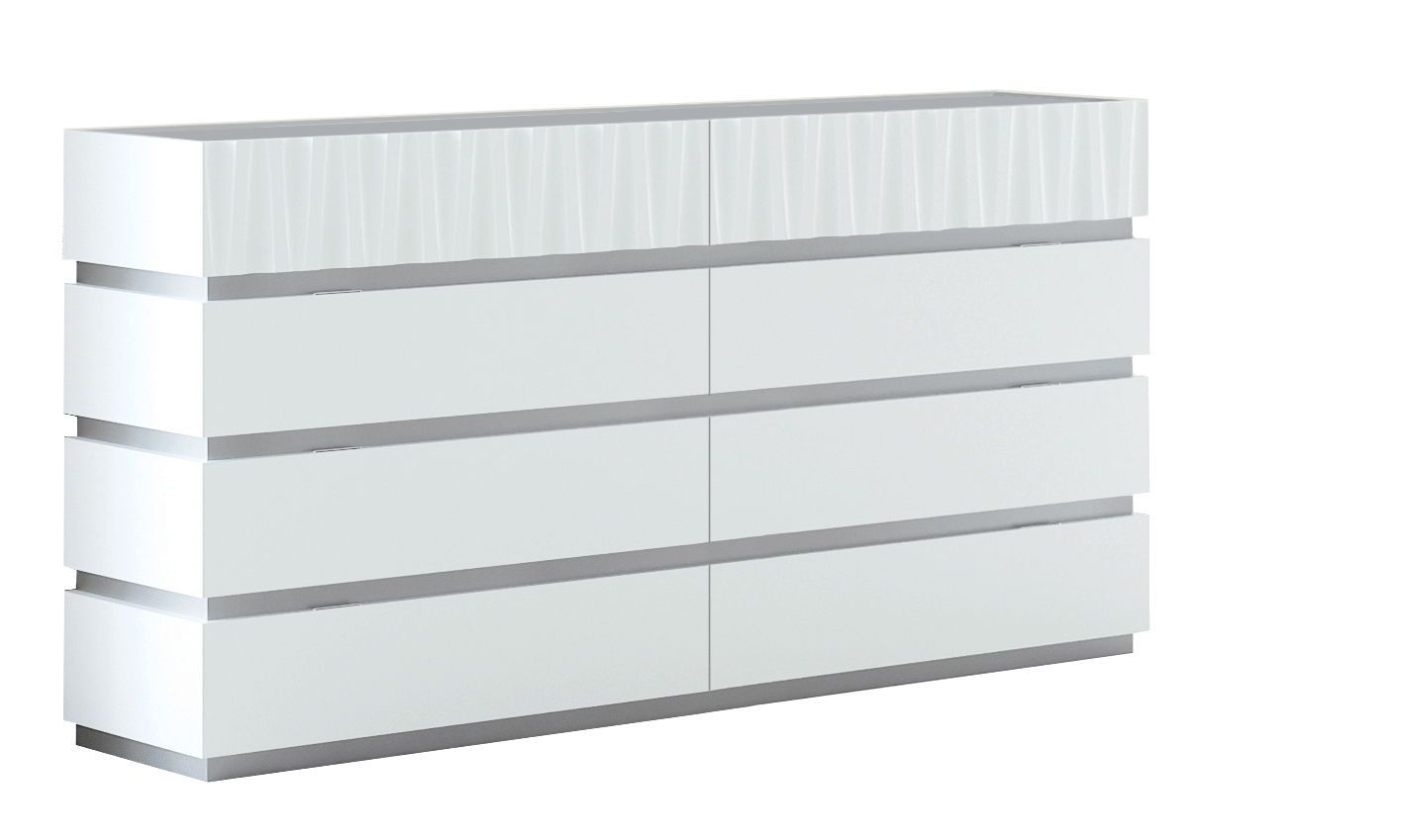 Marina - Double Dresser - White / Pearl Silver - White