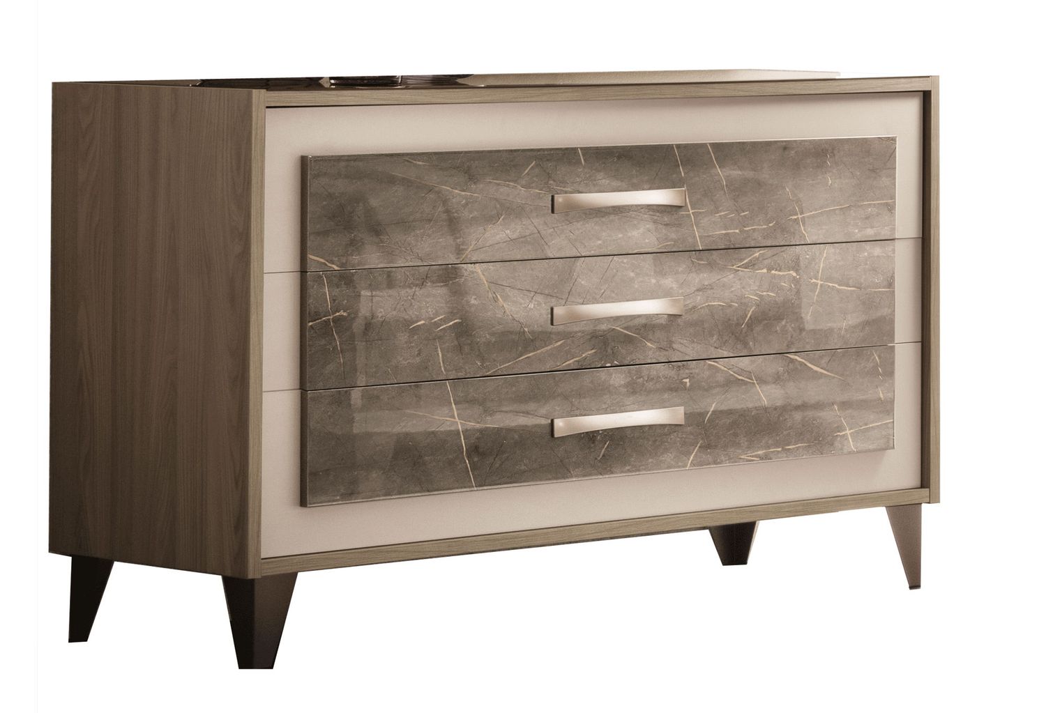 ArredoAmbra - Single Dresser - Light Brown / Beige - Light Brown / 3 Drawers