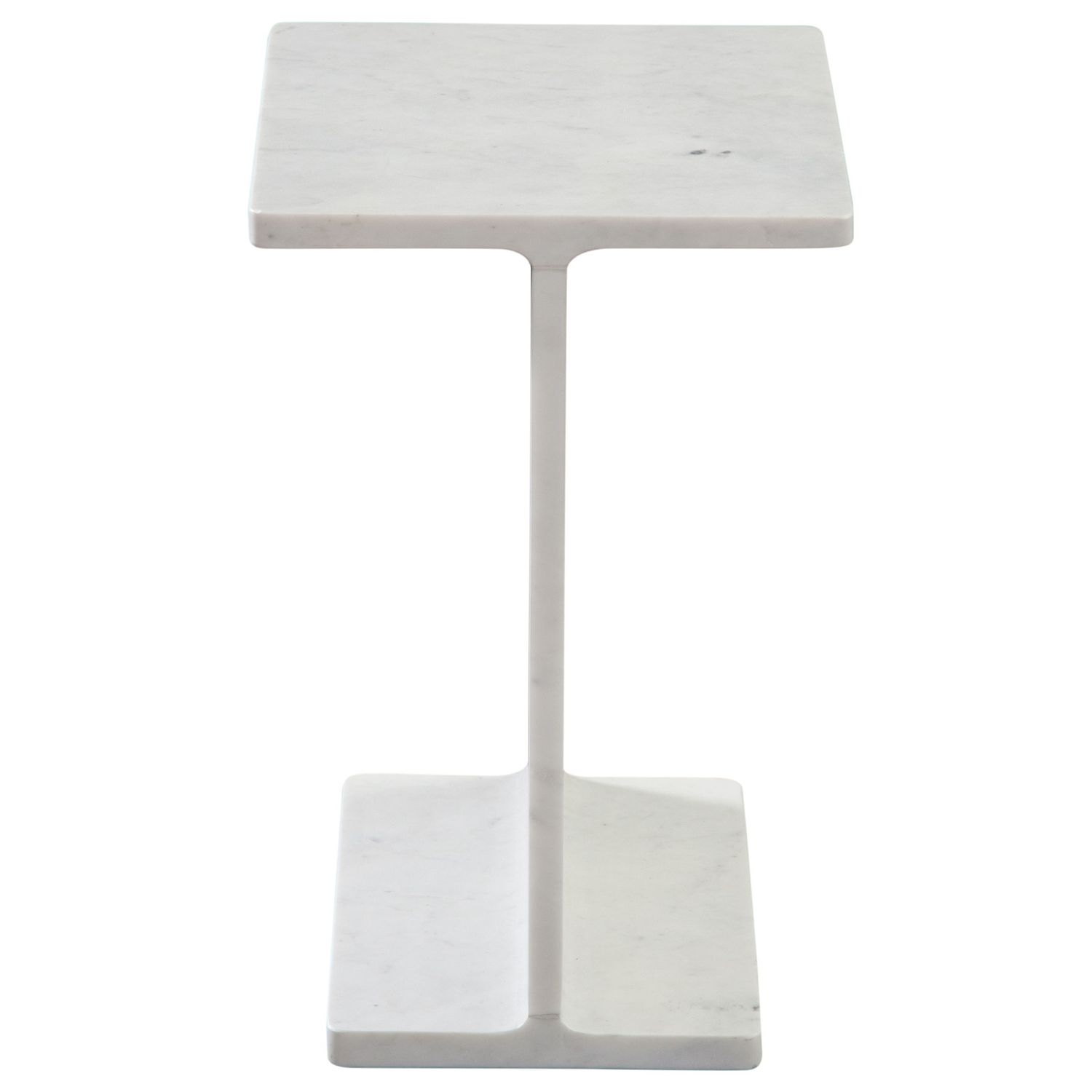 Irma - Marble End Table - I-Beam White