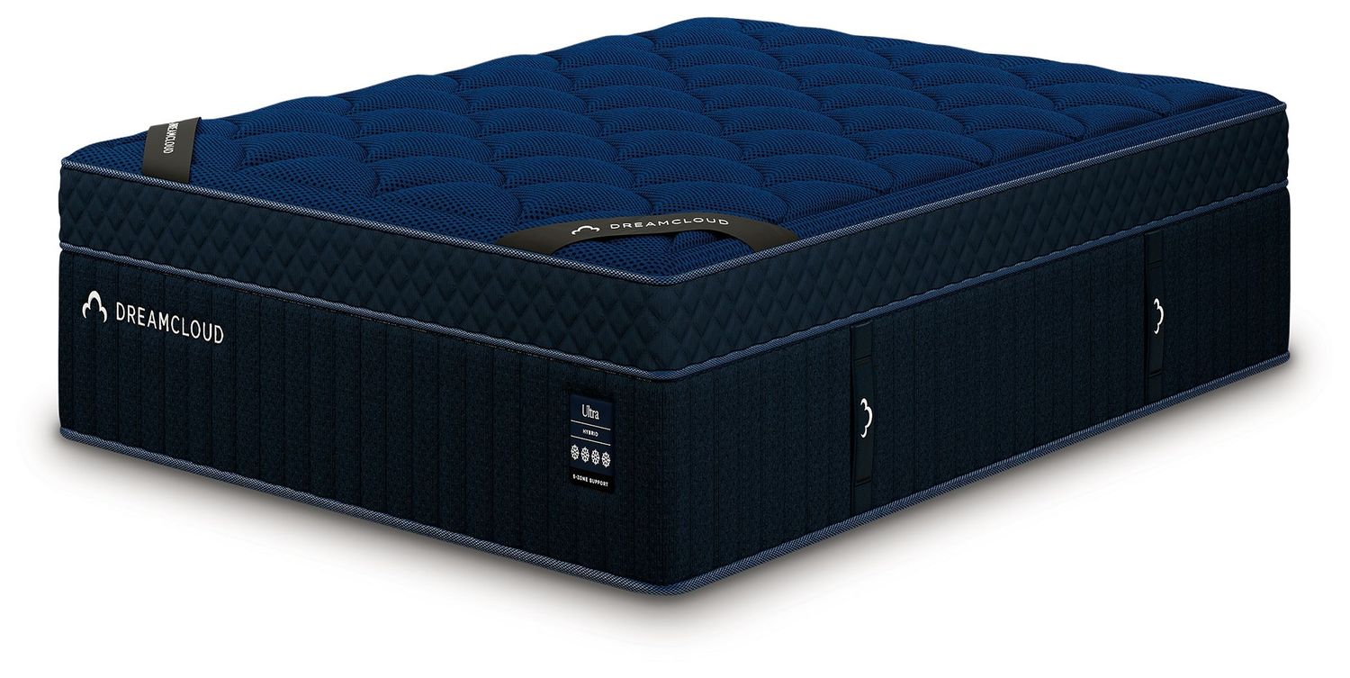 DreamCloud Ultra Hybrid - California King Mattress - White - Blue / California King