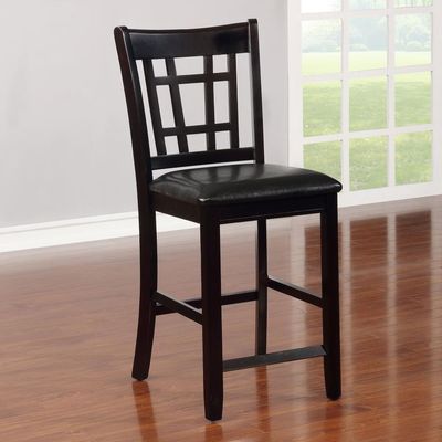 Lavon Wood Counter Height Dining Chair Black and Espresso (Set of 2)