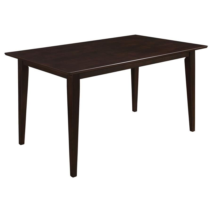Gabriel Rectangular Rubberwood Dining Table for 4 Cappuccino