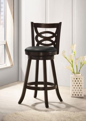 Calecita Wood Swivel Bar Chair Cappuccino (Set of 2)