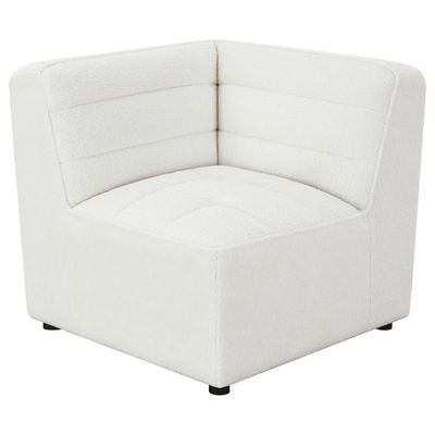 Sunny Upholstered Corner Chair Ivory Sherpa