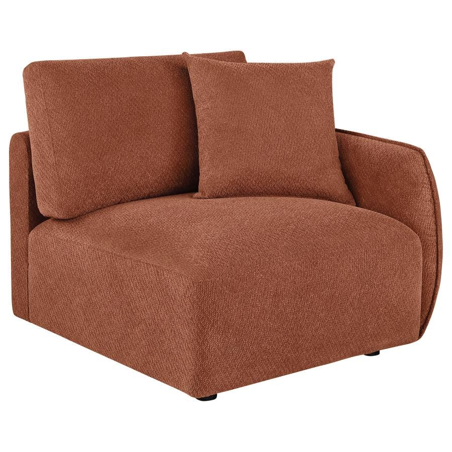 Elysia Fabric Upholstered Modular RAF Chair Coral
