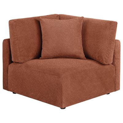 Elysia Fabric Upholstered Modular Corner Chair Coral