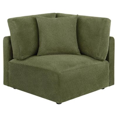Elysia Fabric Upholstered Modular Corner Chair Green