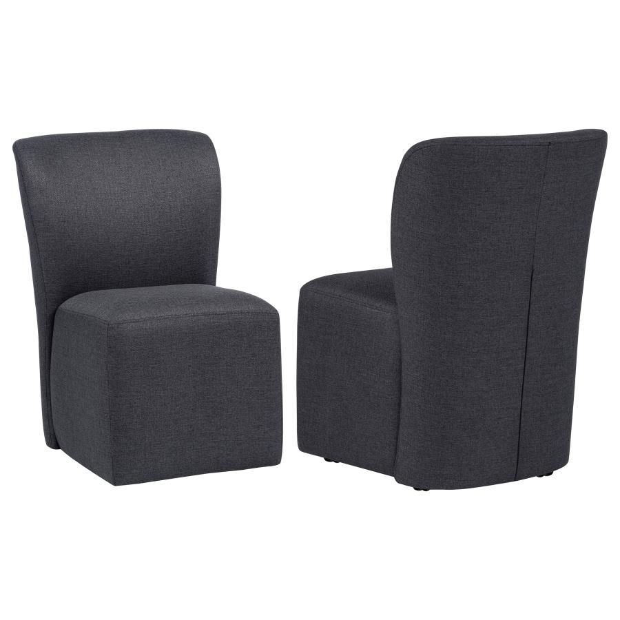 Jaelynn Upholstered Parsons Dining Side Chair Charcoal (Set of 2)