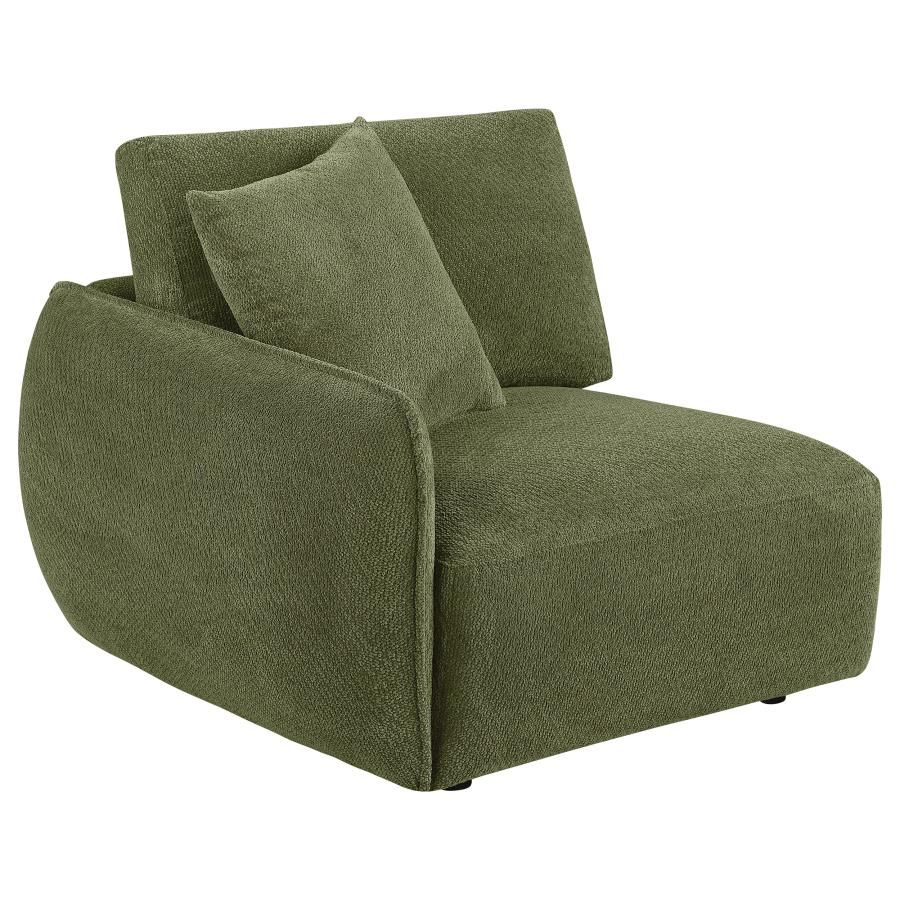 Elysia Fabric Upholstered Modular LAF Chair Green