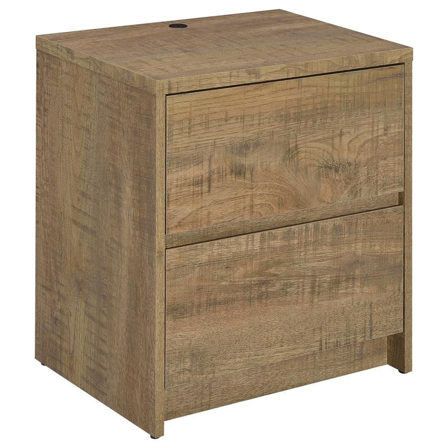 Westpark 2-drawer Nightstand LED Lights and USB Mango