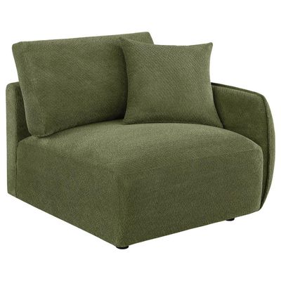 Elysia Fabric Upholstered Modular RAF Chair Green