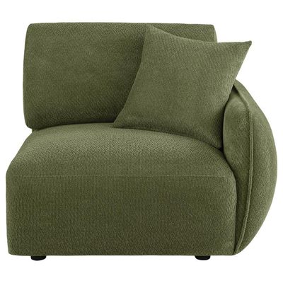 Elysia Fabric Upholstered Modular RAF Chair Green