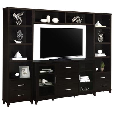 Lewes 4-piece 60-inch TV Entertainment Center Cappuccino