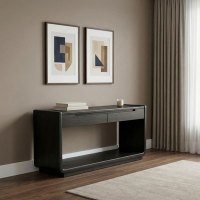 Leandro 2-drawer Entryway Sofa Console Table Burnished Black