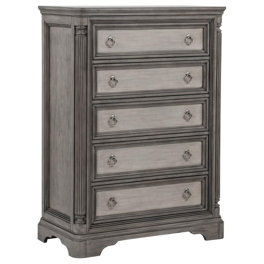 Cresswell 5-drawer Chest of Drawers Weathered Taupe