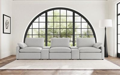 Collins 5-Piece Power Reclining Home Theater Seating Grey