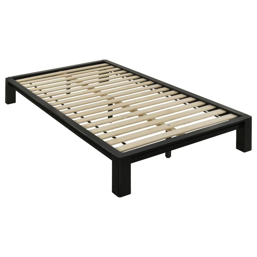 Gislen Twin Easy Assembly Wood Platform Bed Black